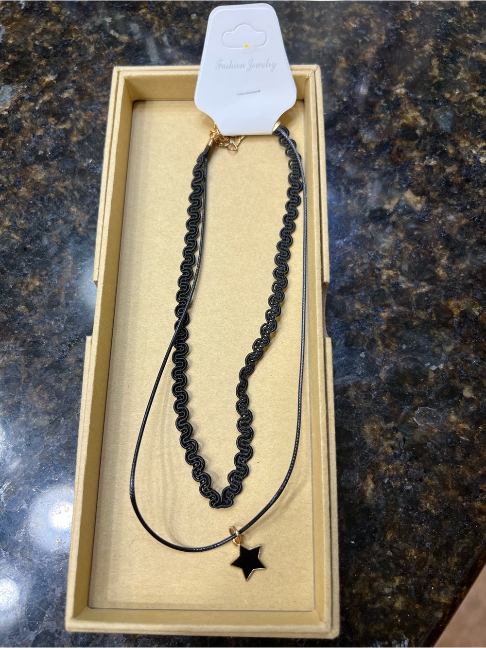 Black Star Layered Choker Necklace - Fashion Jewelry